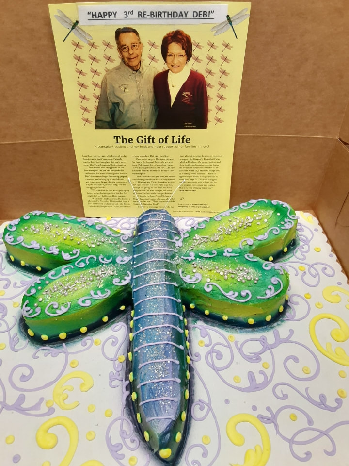 Custom Dragonfly Cake by Iced Bakery in Marion, Iowa